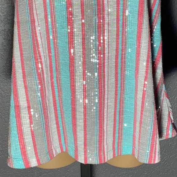 M - TRIXIE + LULU - sequin multi colored tank w zipper in back - Picture 4 of 16